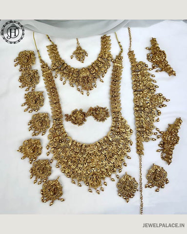 Beautiful Gold Plated Antique Bridal Jewellery Set JH4539