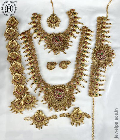 Beautiful Gold Plated Antique Bridal Jewellery Set JH4603