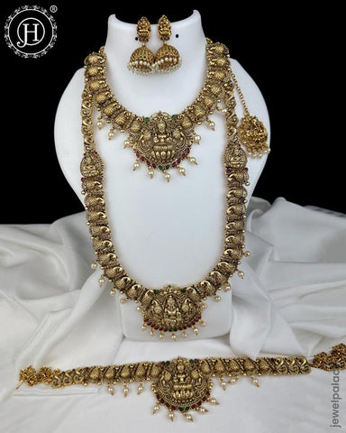 Beautiful Gold Plated Antique Semi Bridal Jewellery JH4621