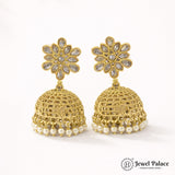 Elegant Gold Plated Kundan Earrings JH4626