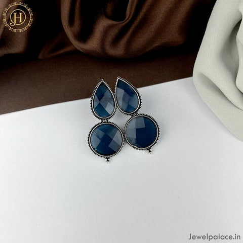 Beautiful Oxidised Silver Plated Earrings JH4644