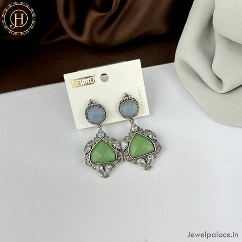 Beautiful Oxidised Silver Plated Earrings JH4645