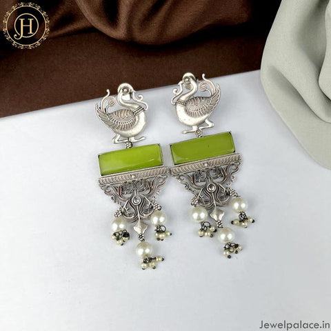 Beautiful Oxidised Silver Plated Earrings JH4646