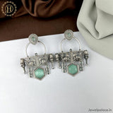 Beautiful Oxidised Silver Plated Earrings JH4655