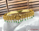 Beautiful Gold Plated Laxmi Design Traditional Temple Hip Belt