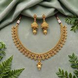 Exclusive Rajwadi Gold Plated Necklace With Earrings JH4671