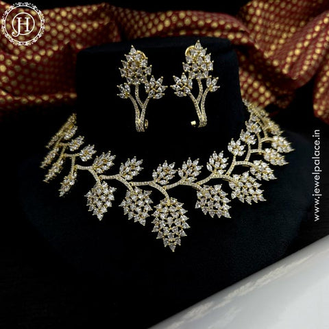 Fine Quality AD Stone Necklace JH4747 (Gold)
