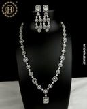 Beautiful Rhodium Plated Alloy AD Stone Premium Haram JH4900