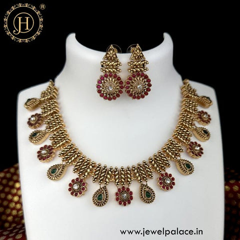Refined Beautiful Gold Plated Traditional Necklace JH4956