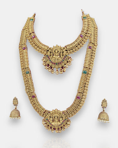 Elegant Gold Plated Antique Combo Jewellery Set JH5188