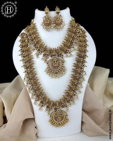 Elegant Gold Plated Antique Combo Jewellery Set JH5189
