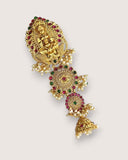Exclusive Gold Plated Kemps Stone Pearls Traditional Jadai Billai JH5275