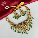 Exclusive Gold Plated Pearls Kemps Stone 3D Temple Necklace Set JH5297