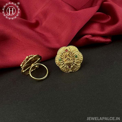 Traditional Gold Plated Adjustable Finger Ring JH5309