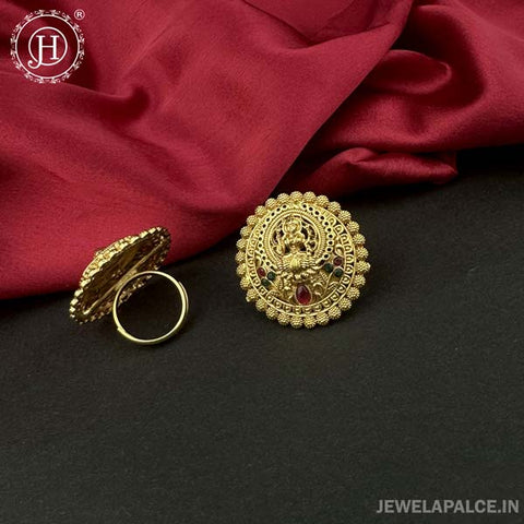 Traditional Gold Plated Adjustable Finger Ring JH5310