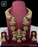 Exclusive Gold Plated Kemp Stone Temple Haram Set JH5316