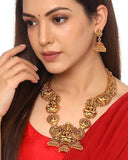 Exclusive Gold Plated Kemp Stone Temple Haram Set JH5316