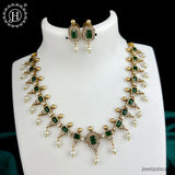 Unique Gold Finish Temple Necklace With Earrings JH5387
