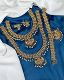 Exclusive Gold Plated South Indian Traditional Semi Bridal Jewellery Set JH5399
