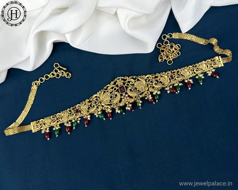 Beautiful Gold Plated AD Stone Premium Quality Hip Chain JH5408