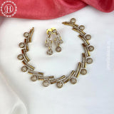 Beautiful Gold Plated AD Stone Premium Necklace JH5423
