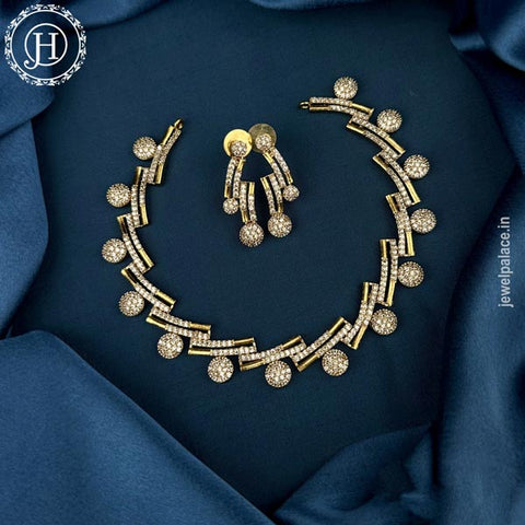 Beautiful Gold Plated AD Stone Premium Necklace JH5423