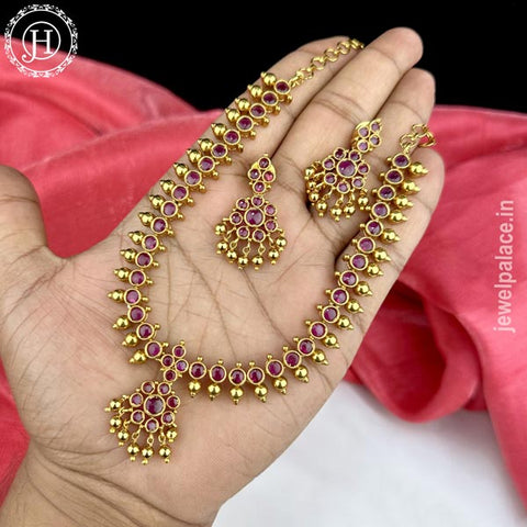 Exclusive Gold Plated Kemps Stone Premium Necklace JH5435