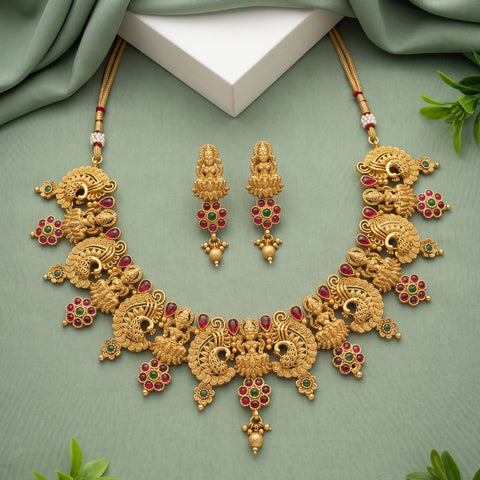 Exclusive Gold Plated Kemps Stone Premium Necklace JH5437