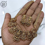 Exclusive Gold Finish Traditional Short Necklace JH5441