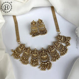 Exclusive Gold Finish Traditional Short Necklace JH5441