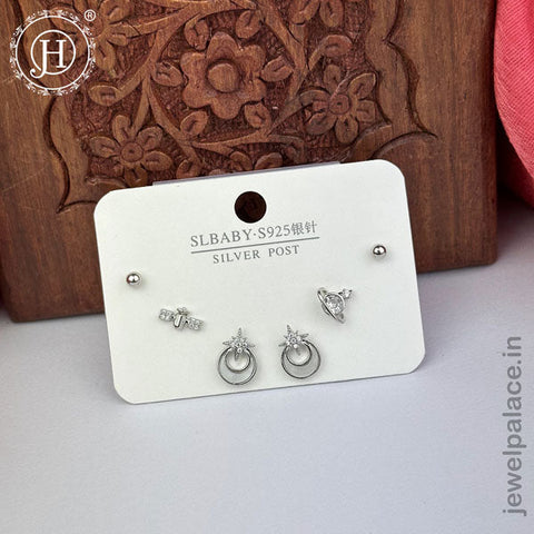 Imported Trendy Studs And Drop Earrings Set Of 3 Pairs JH5452