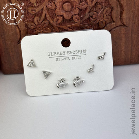 Imported Trendy Studs And Drop Earrings Set Of 3 Pairs JH5452