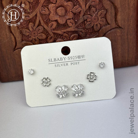 Imported Trendy Studs And Drop Earrings Set Of 3 Pairs JH5452