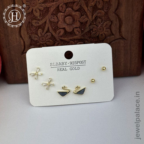 Imported Trendy Studs And Drop Earrings Set Of 3 Pairs JH5452