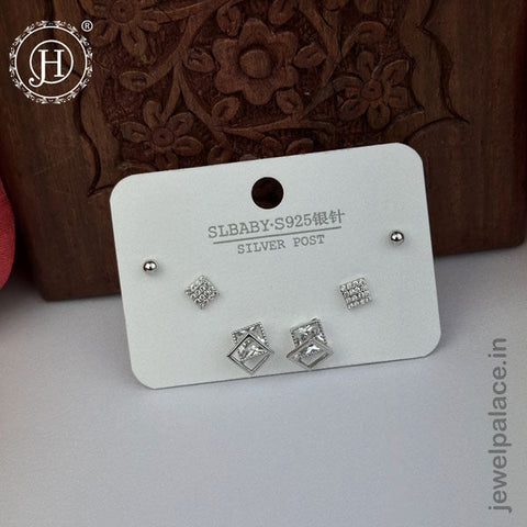 Imported Trendy Studs And Drop Earrings Set Of 3 Pairs JH5452