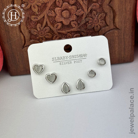 Imported Trendy Studs And Drop Earrings Set Of 3 Pairs JH5452