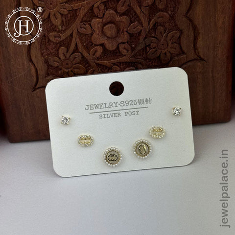 Imported Trendy Studs And Drop Earrings Set Of 3 Pairs JH5452