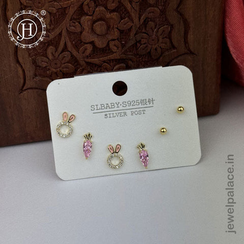 Imported Trendy Studs And Drop Earrings Set Of 3 Pairs JH5452
