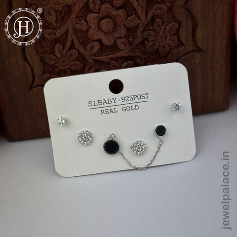 Imported Trendy Studs And Drop Earrings Set Of 3 Pairs JH5452
