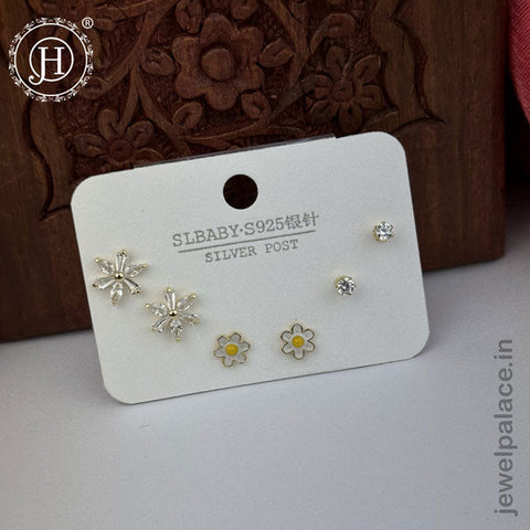 Imported Trendy Studs And Drop Earrings Set Of 3 Pairs JH5452