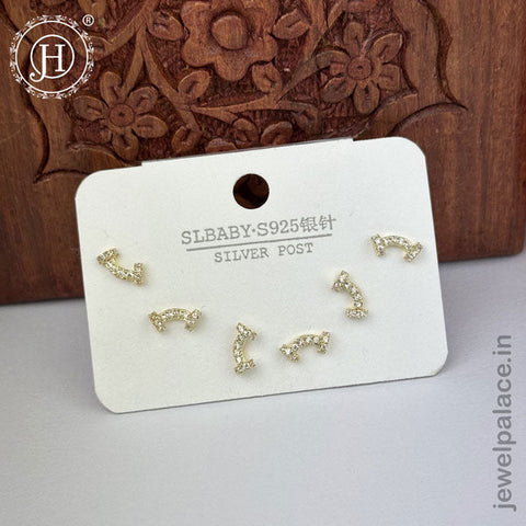 Imported Trendy Studs And Drop Earrings Set Of 3 Pairs JH5452