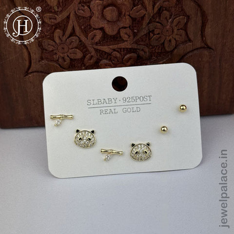 Imported Trendy Studs And Drop Earrings Set Of 3 Pairs JH5452