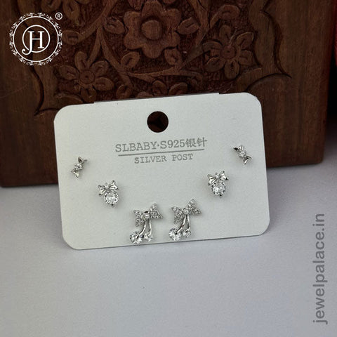 Imported Trendy Studs And Drop Earrings Set Of 3 Pairs JH5452