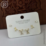 Imported Trendy Studs And Drop Earrings Set Of 3 Pairs JH5452