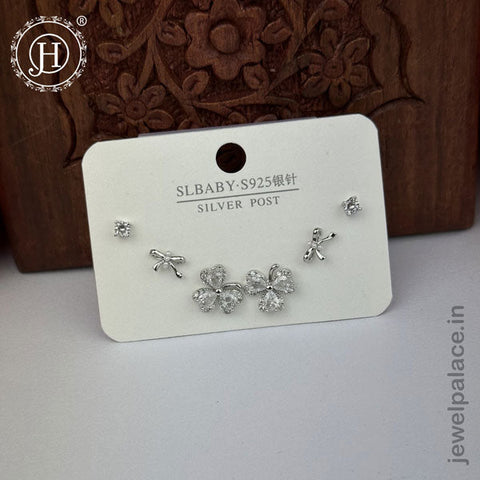 Imported Trendy Studs And Drop Earrings Set Of 3 Pairs JH5452