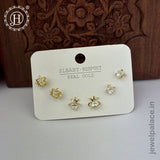 Imported Trendy Studs And Drop Earrings Set Of 3 Pairs JH5452