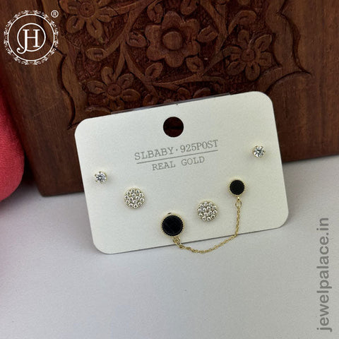 Imported Trendy Studs And Drop Earrings Set Of 3 Pairs JH5452