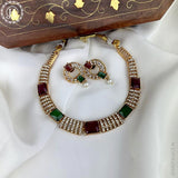 Exclusive Gold Finish Kemps Stone Pearls Necklace JH5534