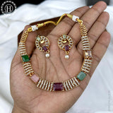 Exclusive Gold Finish Kemps Stone Pearls Necklace JH5534