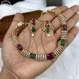 Exclusive Gold Finish Kemps Stone Pearls Necklace JH5534